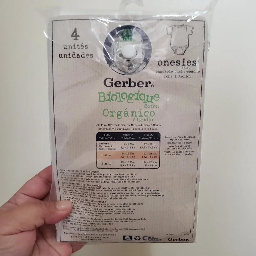 Gerber newborn onesie
